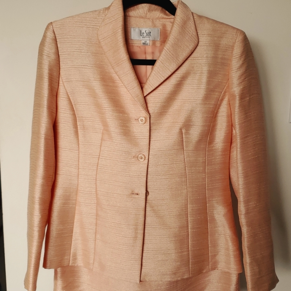 Peach Le Suit 4 Petite Skirt Suit